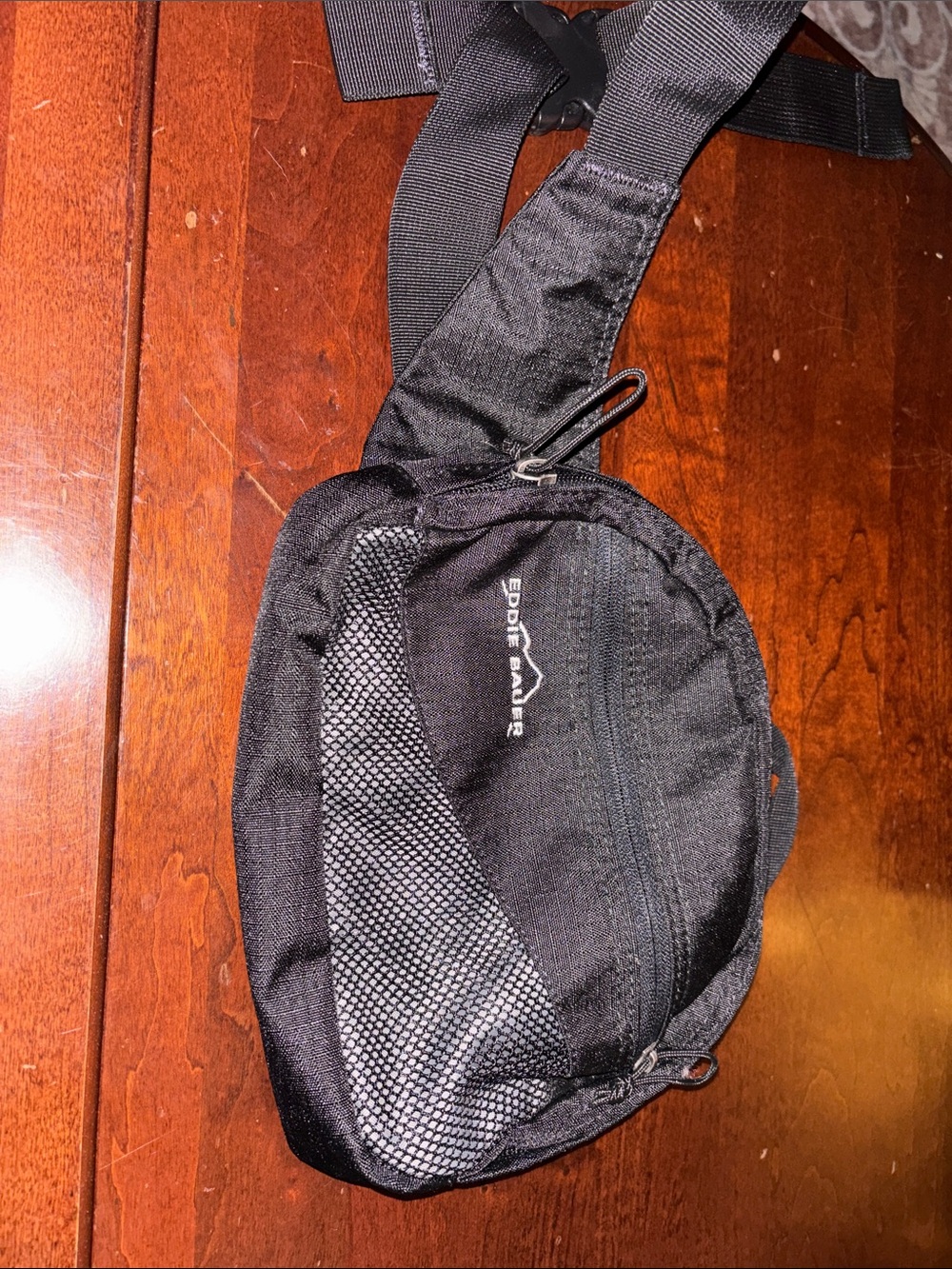 Eddie Bauer Black Compact Sling Belt Bag